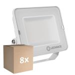 Multipack 8x Ledvance LED-Scheinwerfer Kompakt Weiß 50W 4500lm 100D - 830 Warmweiß | IP65 - Symmetrisch 