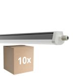 Multipack 10x Ledvance Wasserdicht Deckenleuchte Feuchtigkeitsdicht FLEX Durchgangsverdrahtung 42W 6800lm - 830 Warmweiß| IP66 - Ersatz Für 2x58W
