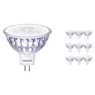 Multipack 10x Philips Master Value LED Spot GU5.3 MR16 7.5W 630lm 60D - 930 Warmweiß | Höchste Farbwiedergabe - Dimmbar - Ersatz für 50W