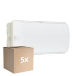Multipack 5x Philips LED Sécurité Ledinaire WL055V Blanc 6W 630lm - 840 Blanc Froid | 374x150mm - IP65 - Détecteur De Mouvement