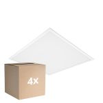 Multipack 4x Ledvance Panneau LED Comfort Aluminium Blanc 33W 4320lm - 840 Blanc Froid | 62.5x62.5cm - UGR < 19