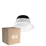Multipack 6x Noxion Downlight LED Hera Profond Encastré Blanc 21W 2400lm 100D - 827-830-840 CCT | 226mm - Diamètre 200mm