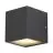 SLV Sitra Cube Applique Murale Aluminium Gris | Extérieur - IP44 - Convient pour 2x GX53 