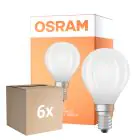 Multipack 6x Osram Classic LED E14 Boule Filament Dépolie 5.5W 806lm - 840 Blanc Froid | Dimmable - Équivalent 60W