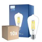 Multipack 10x Philips MASTER Value LED Ampoule E27 Edison Filament Claire 5.9W 806lm - 922-927 Dim to Warm | Meilleur Rendu Des Couleurs - Équivalent 60W